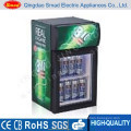 Glass door mini refrigerator showcase